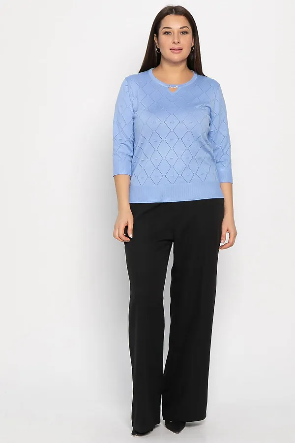 Блуза Нежный узор LADY TAIGA, голубая - фото 2