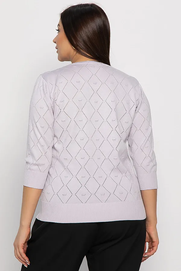 Блуза Нежный узор LADY TAIGA, сиреневая - фото 2