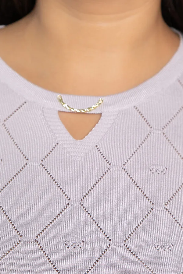 Блуза Нежный узор LADY TAIGA, сиреневая - фото 2