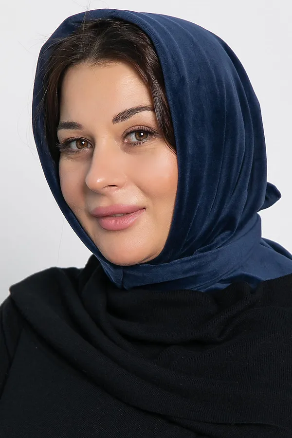 Косынка с завязками Велюр LADY TAIGA, синяя - фото 2