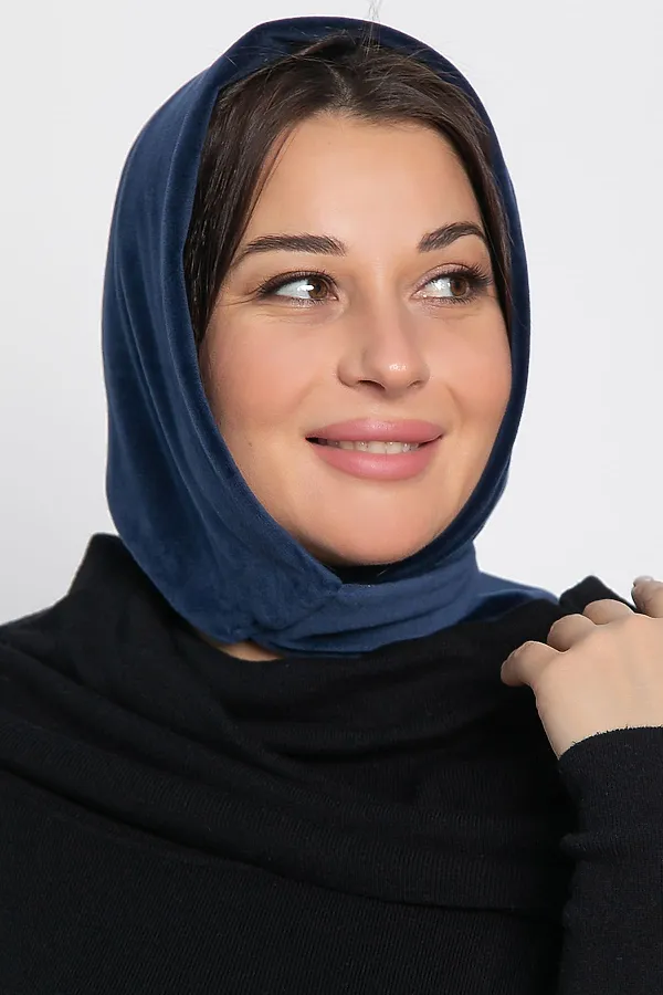 Косынка с завязками Велюр LADY TAIGA, синяя - фото 2