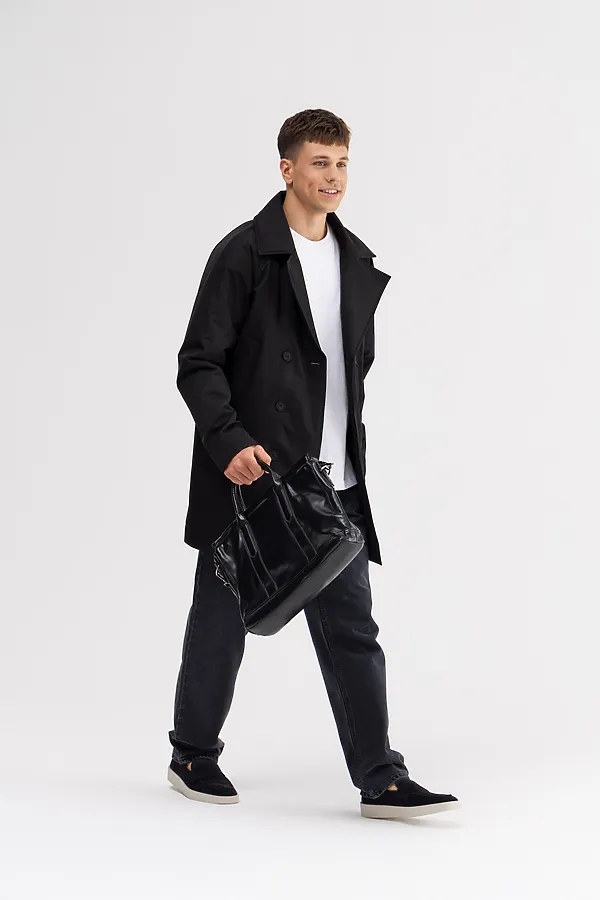 Плащ утепленный мужской HOOPS, черный - фото 2