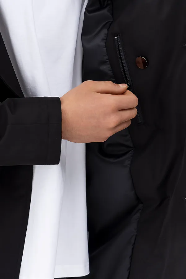 Плащ утепленный мужской HOOPS, черный - фото 2