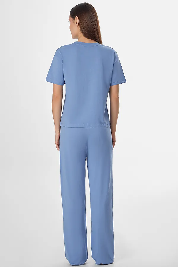 Комплект женский (джемпер, брюки) MARK FORMELLE, синий +печать1 - фото 2