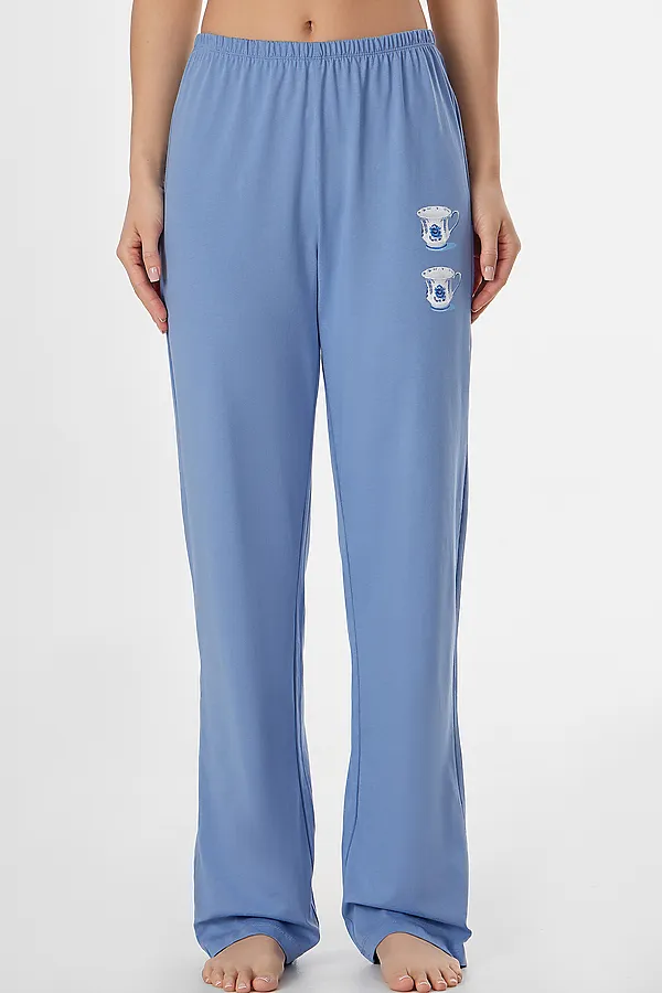 Комплект женский (джемпер, брюки) MARK FORMELLE, синий +печать1 - фото 2