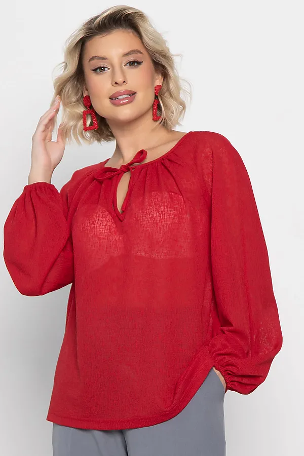 Блуза Шарм LADY TAIGA, красная - фото 2