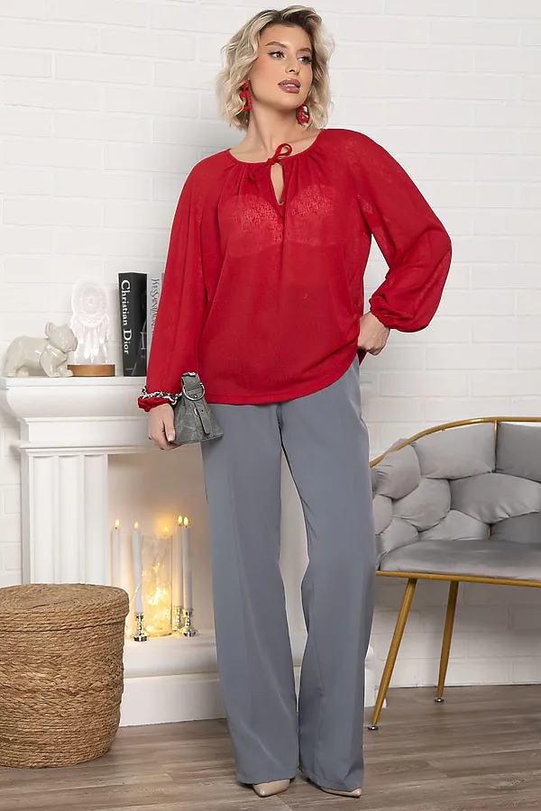 Блуза Шарм LADY TAIGA, красная - фото 2