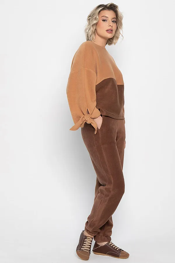 Костюм флисовый Уютный дуэт LADY TAIGA, шоколадный - фото 2