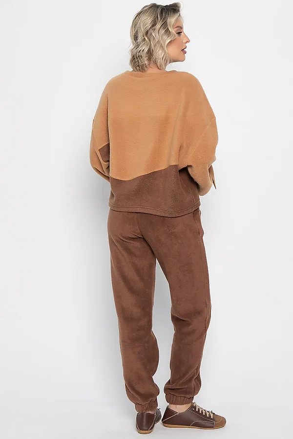 Костюм флисовый Уютный дуэт LADY TAIGA, шоколадный - фото 2