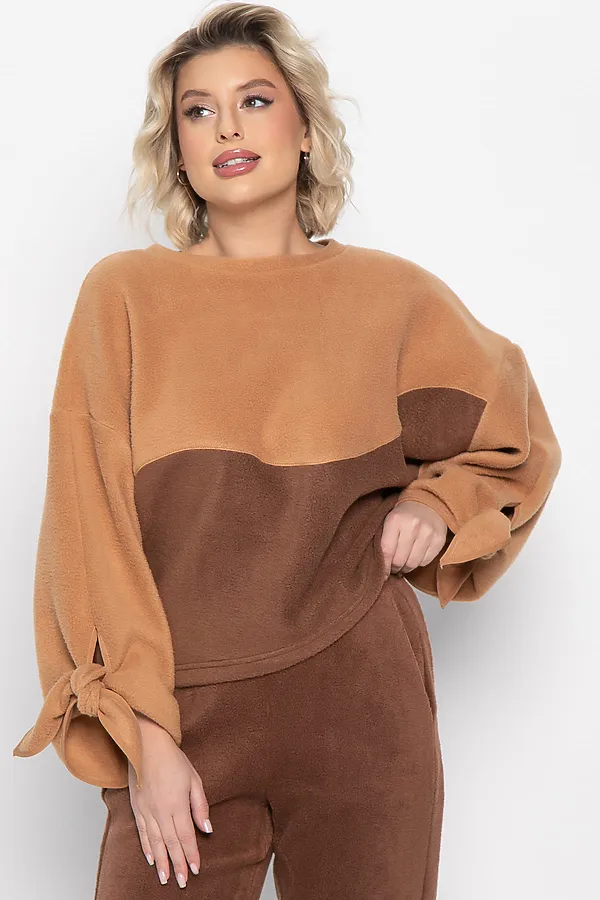 Костюм флисовый Уютный дуэт LADY TAIGA, шоколадный - фото 2