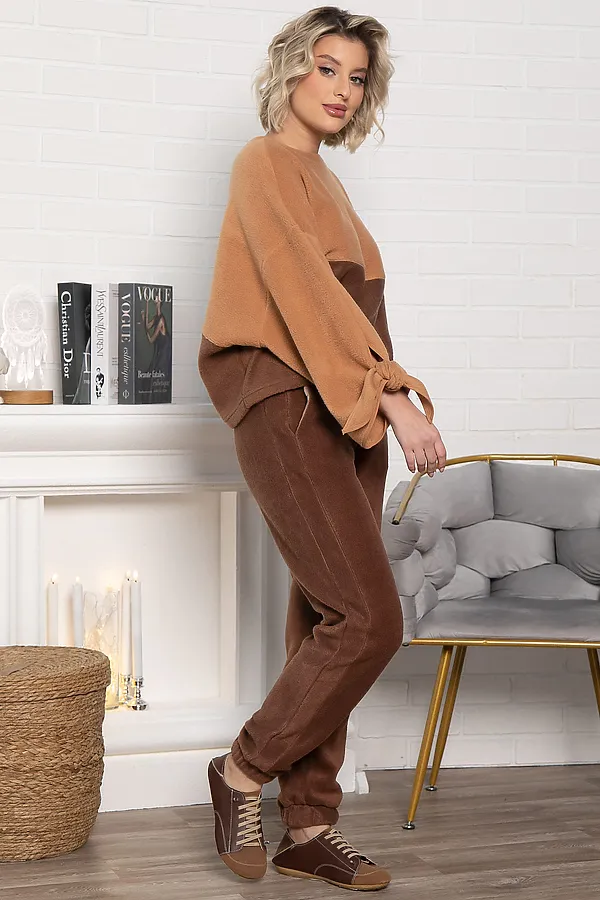 Костюм флисовый Уютный дуэт LADY TAIGA, шоколадный - фото 2