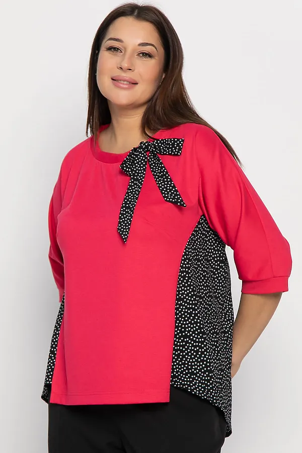 Блуза Федерика LADY TAIGA, малиново-черная - фото 2