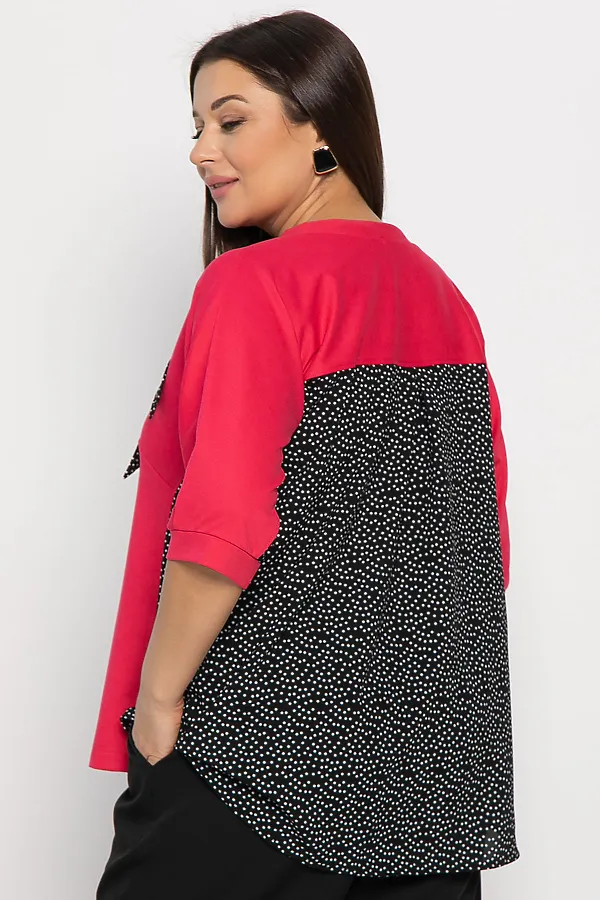 Блуза Федерика LADY TAIGA, малиново-черная - фото 2