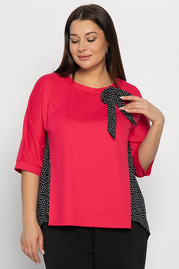 Блуза Федерика LADY TAIGA, малиново-черная - фото 2