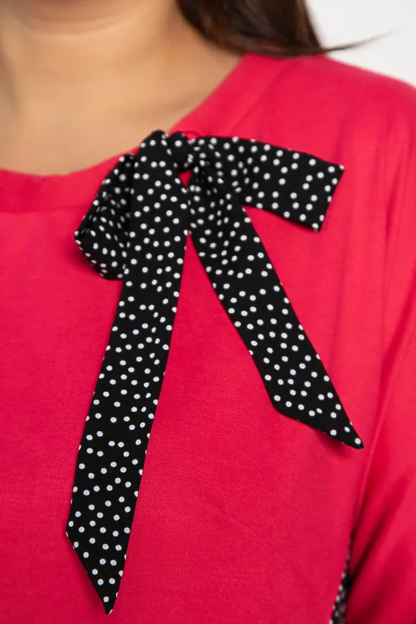 Блуза Федерика LADY TAIGA, малиново-черная - фото 2