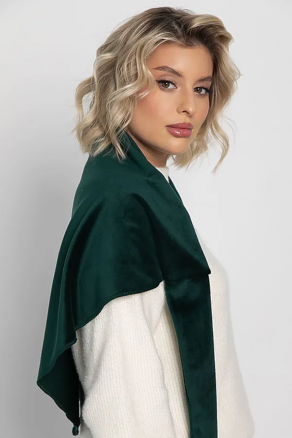 Косынка с завязками Велюр LADY TAIGA, зеленая - фото 2