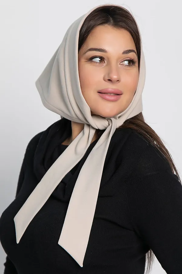 Косынка с завязками LADY TAIGA, бежевая - фото 2