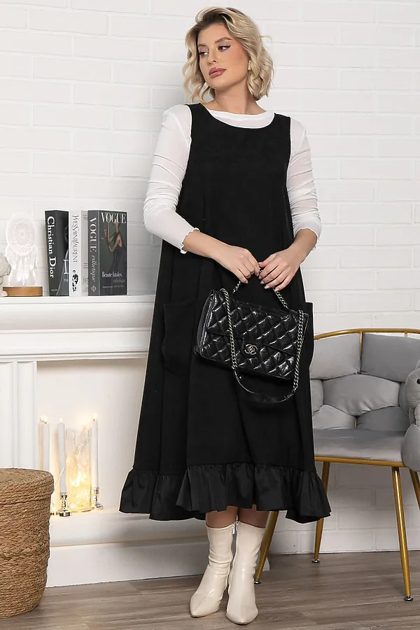 Сарафан бохо LADY TAIGA, черный - фото 2