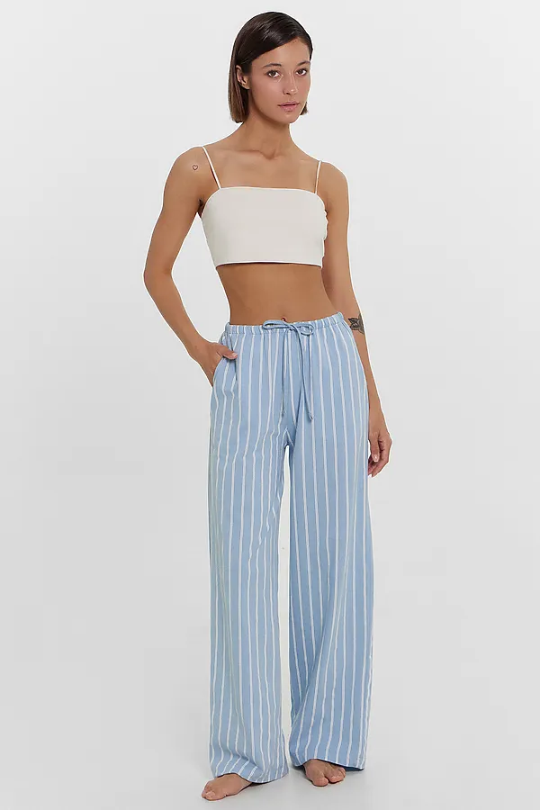 Брюки женские MARK FORMELLE, полоска на голубом - фото 2
