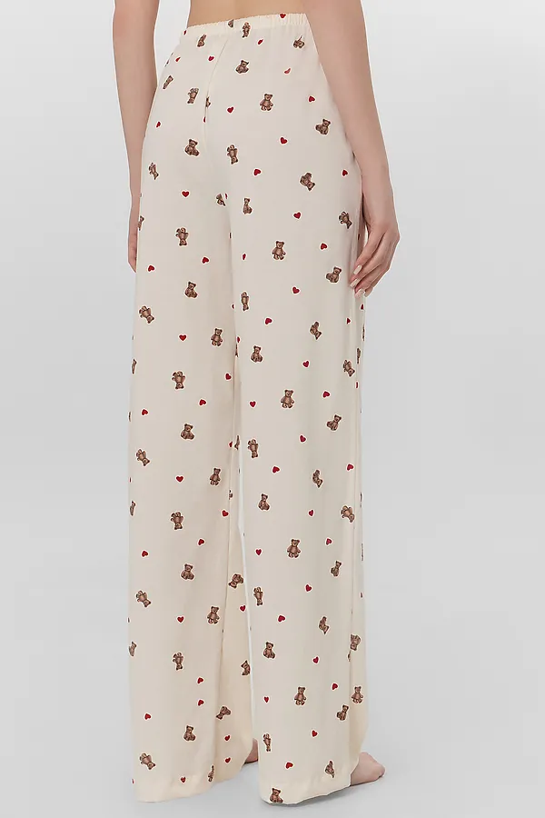 Брюки женские MARK FORMELLE, мишки на молочном - фото 2