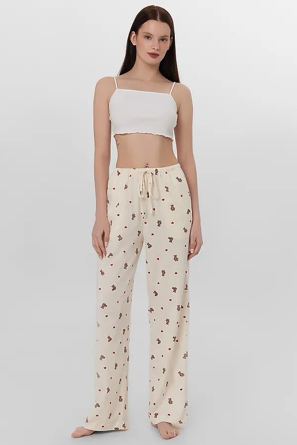 Брюки женские MARK FORMELLE, мишки на молочном - фото 2