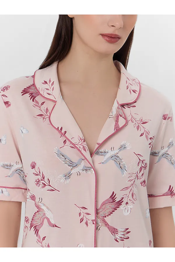 Одежда для дома MARK FORMELLE, птицы на нежно -розовом - фото 2