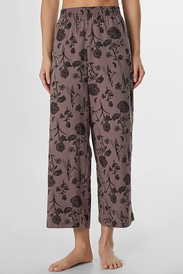 Комплект женский (джемпер, бриджи) MARK FORMELLE, холодный бежевый +цветы на коричневом - фото 2