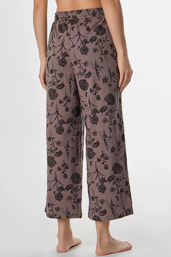 Комплект женский (джемпер, бриджи) MARK FORMELLE, холодный бежевый +цветы на коричневом - фото 2