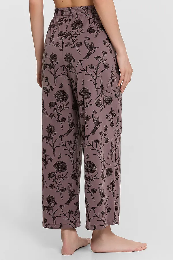 Комплект женский (джемпер, бриджи) MARK FORMELLE, холодный бежевый +цветы на коричневом - фото 2