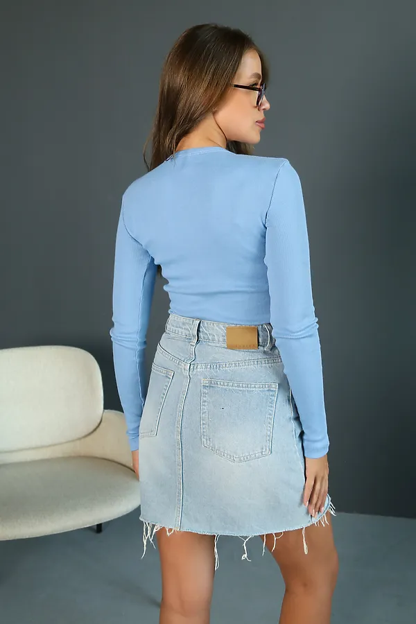 Лонгслив ЛГ-02 НАТАЛИ, голубой - фото 2