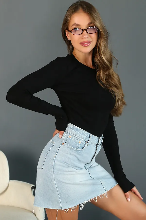 Лонгслив ЛГ-02 НАТАЛИ, черный - фото 2