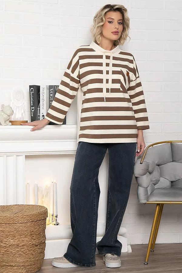 Джемпер Сафира LADY TAIGA, бежево-коричневый - фото 2