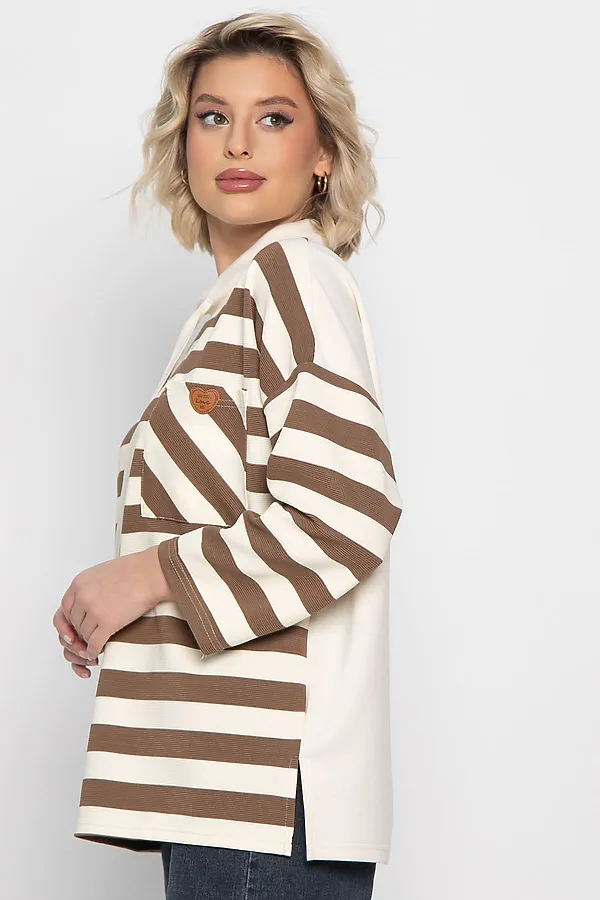 Джемпер Сафира LADY TAIGA, бежево-коричневый - фото 2