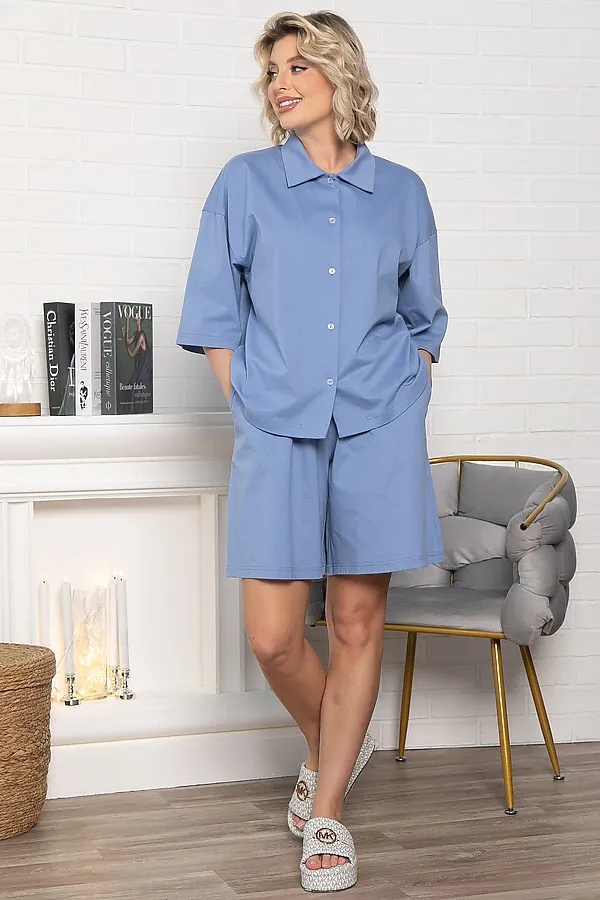 Костюм домашний Облачный уют LADY TAIGA, голубой - фото 2