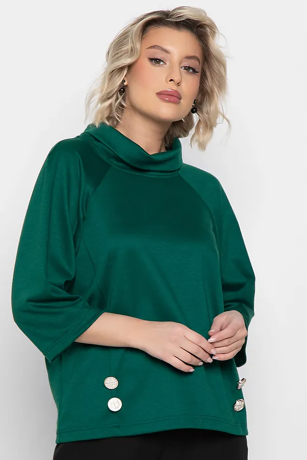 Джемпер Эдельвейс LADY TAIGA, изумруд - фото 2