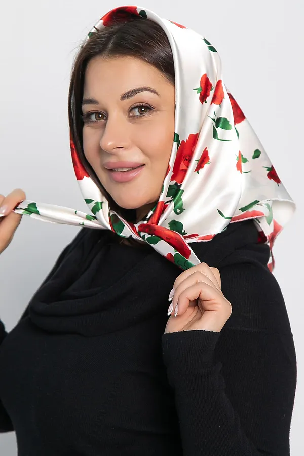 Косынка с завязками LADY TAIGA, цветы - фото 2