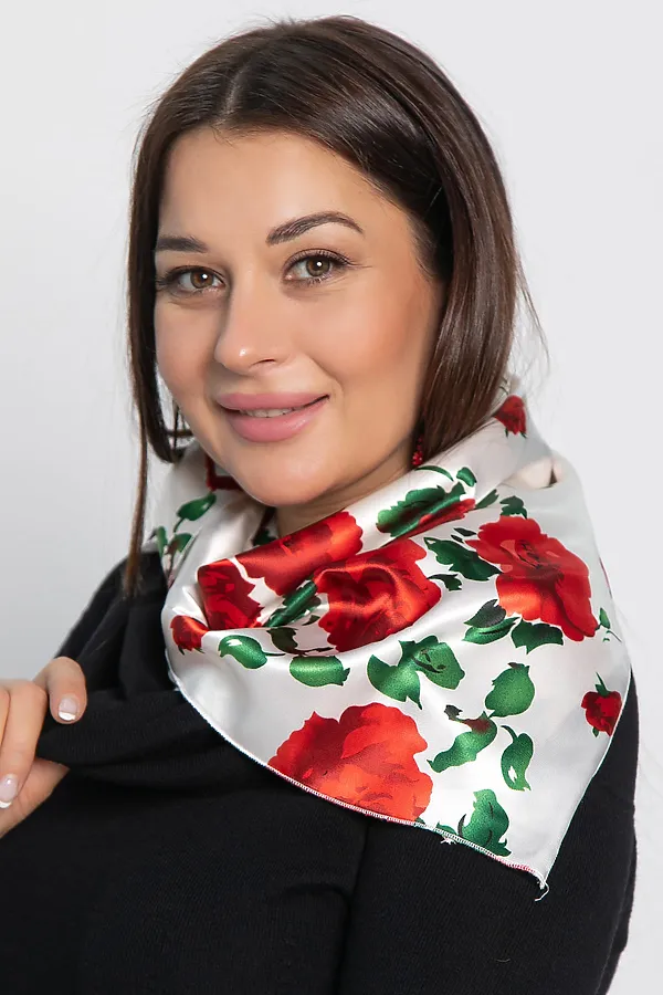 Косынка с завязками LADY TAIGA, цветы - фото 2