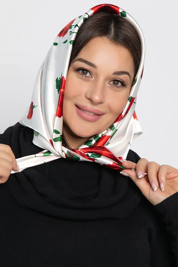 Косынка с завязками LADY TAIGA, цветы - фото 2