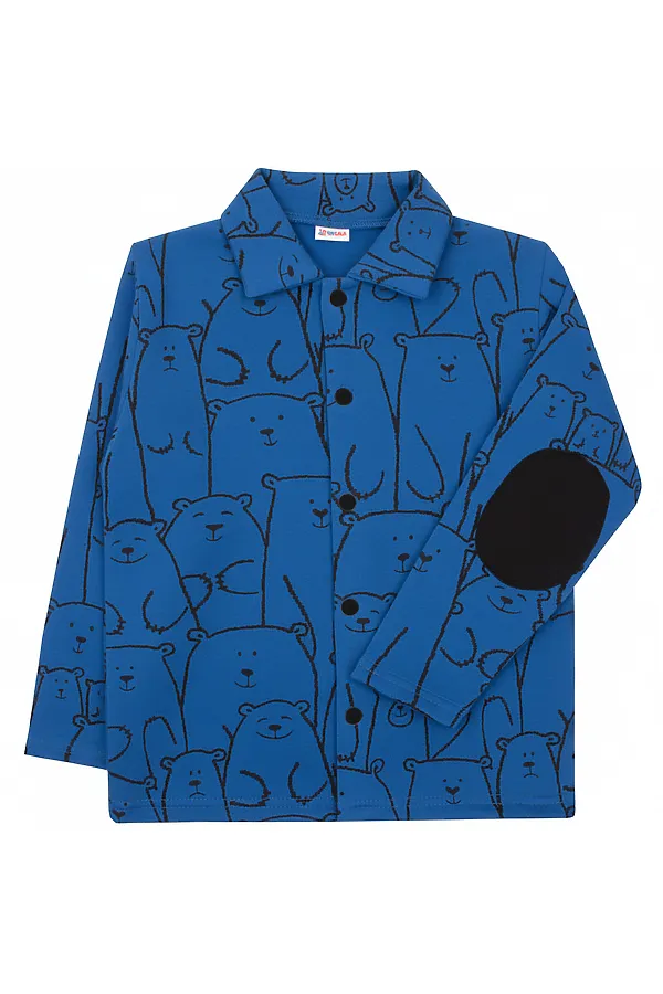 Рубашка футер 2х нитка начёс YOULALA, синий - фото 2