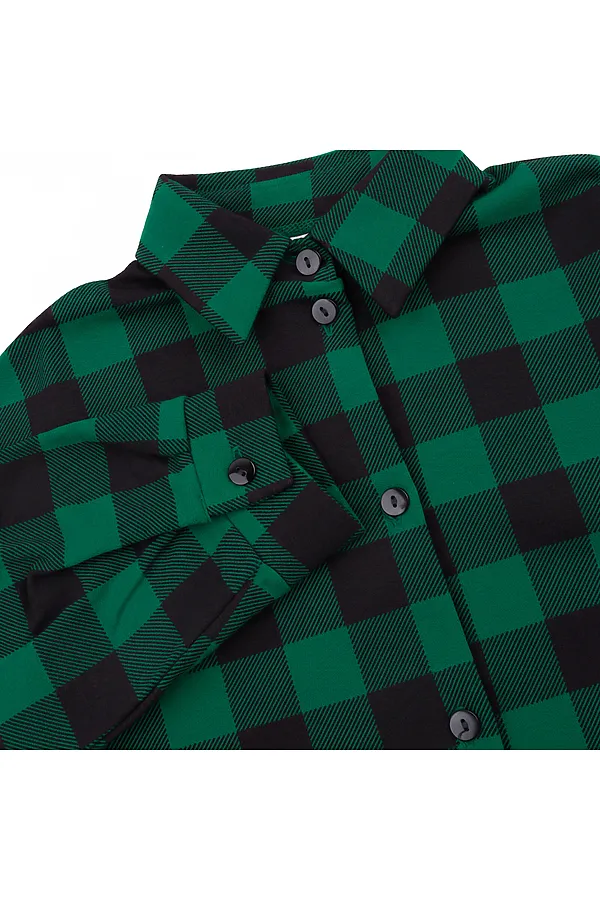 Рубашка футер 2х нитка начес YOULALA, зеленый - фото 2