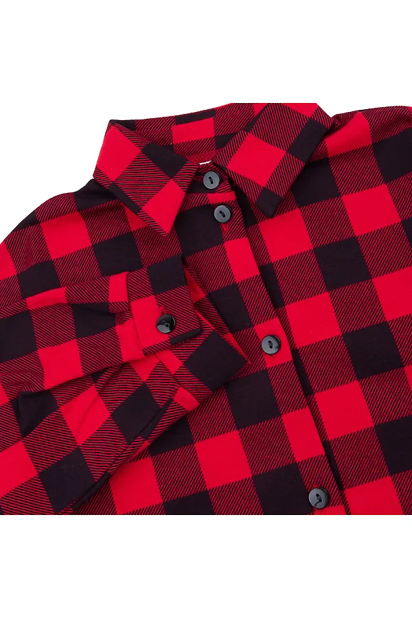 Рубашка футер 2х нитка начес YOULALA, красный - фото 2