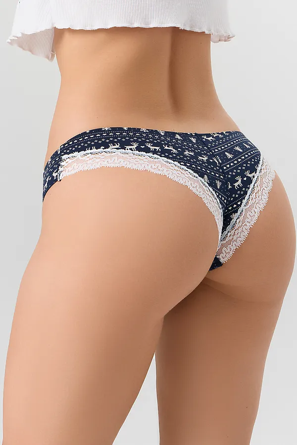 Трусы женские (3шт.) MARK FORMELLE, олени на синем - фото 2