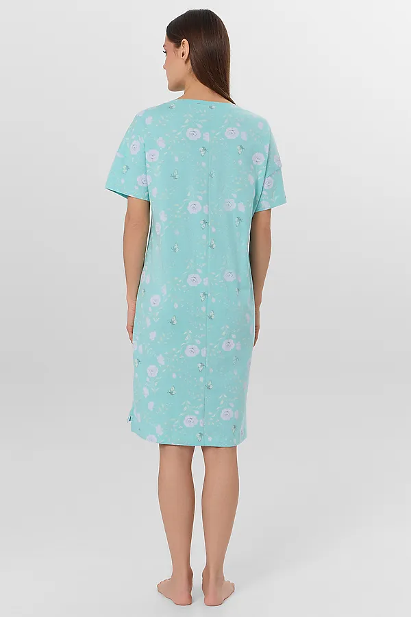 Сорочка ночная женская MARK FORMELLE, цветы на мятном - фото 2