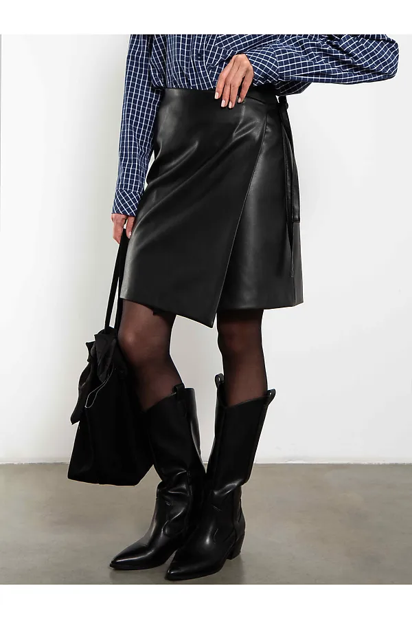 Юбка Муза из эко кожи KOSMOS, черный - фото 2