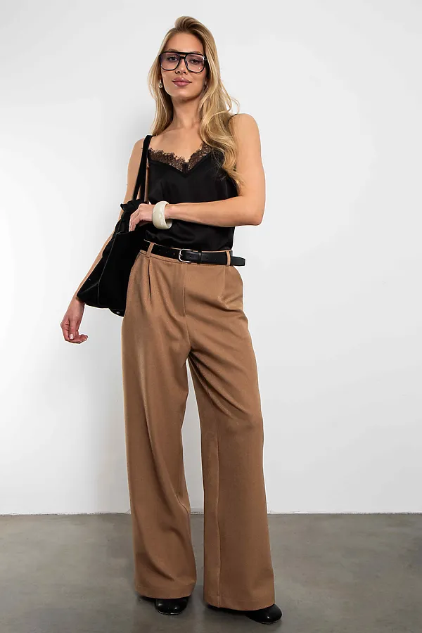 Брюки палаццо Basic KOSMOS, песочный - фото 2