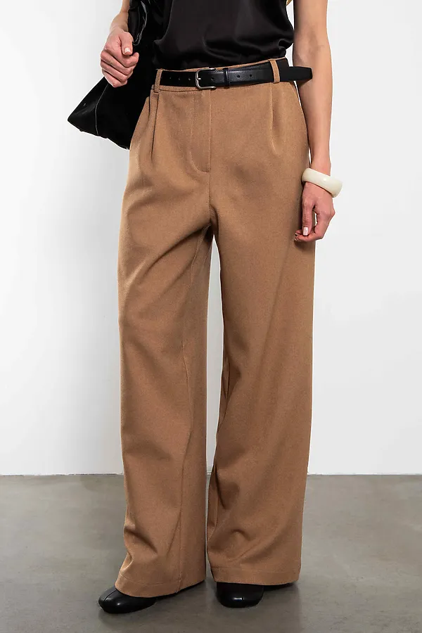 Брюки палаццо Basic KOSMOS, песочный - фото 2