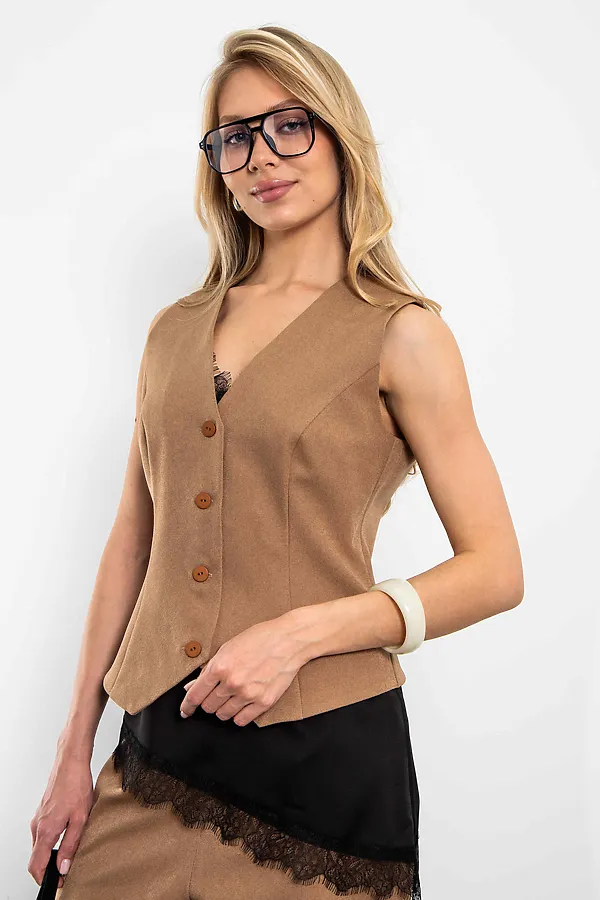 Жилет классический Basic KOSMOS, песочный - фото 2