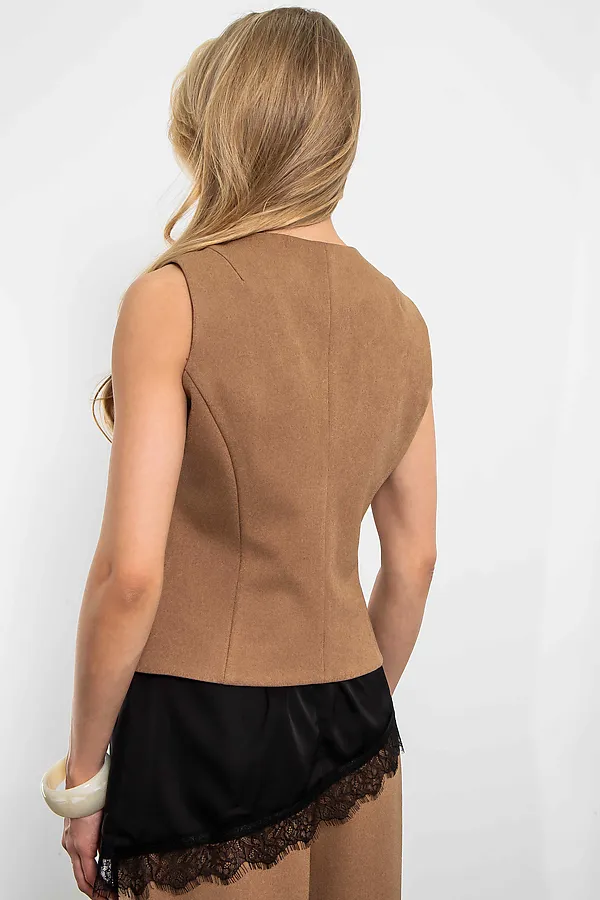 Жилет классический Basic KOSMOS, песочный - фото 2