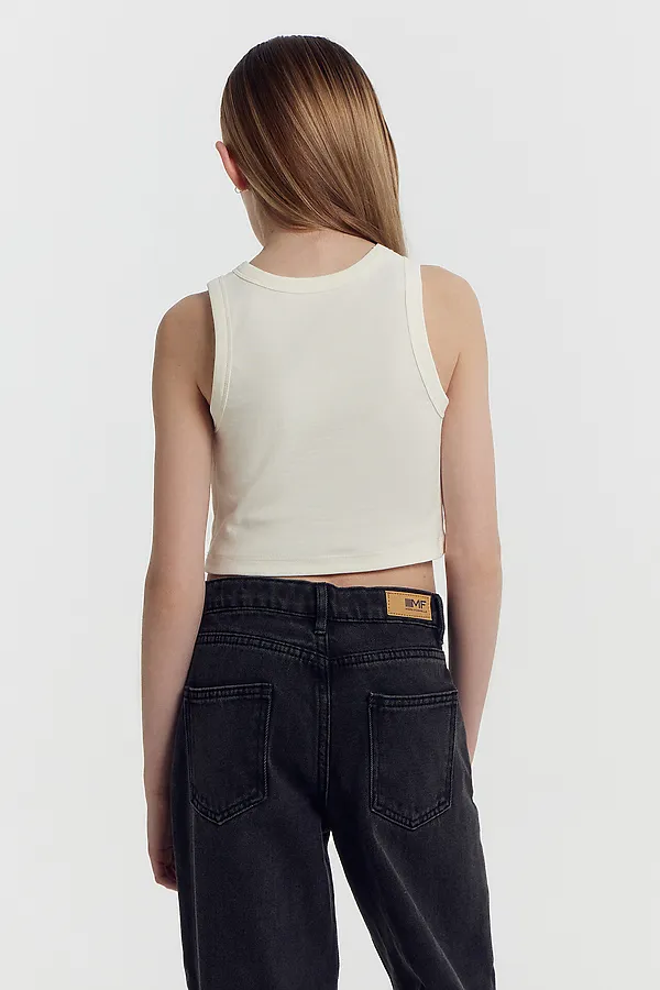 Топ для девочек MARK FORMELLE, молочный +печать - фото 2