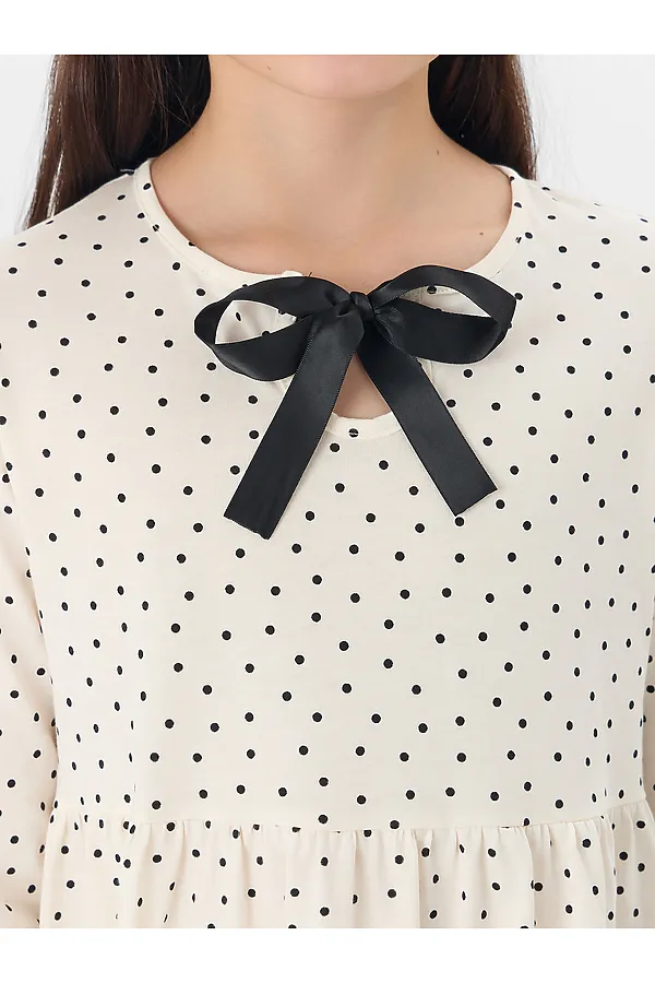 Платье MARK FORMELLE, горошек на молочном - фото 2